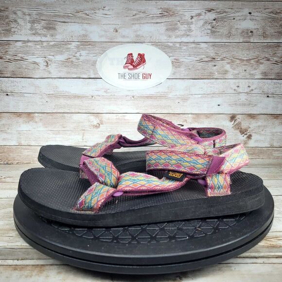 Teva Original Women's Size 8 Multicolour Universal Sport Sandals Straps Shoes - Picture 4 of 12